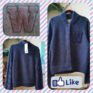 Wildfox Long Sleeve Letterman Sweater